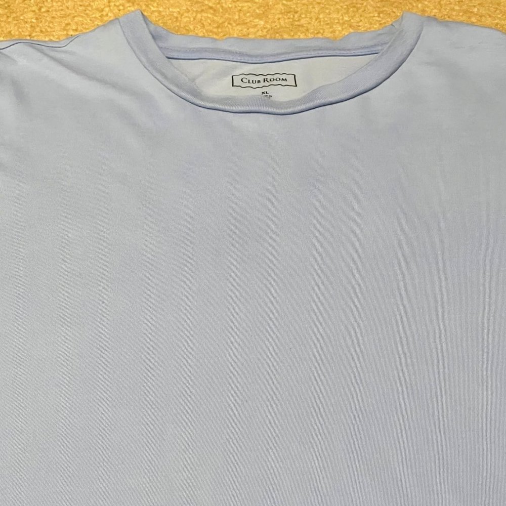 Club Room Men's Solid Light Blue Crewneck T-Shirt - Size XL